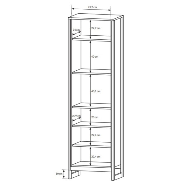 Вітрина висока Garden 2D1W/56 для вітальні