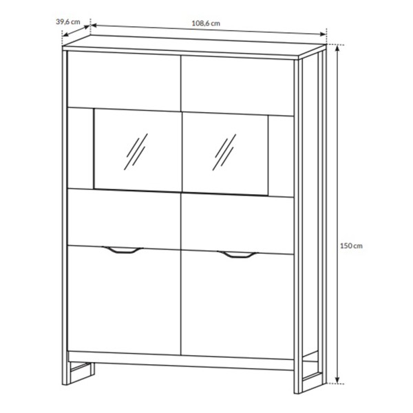 Вітрина низька Garden 4D2W/109 - сучасний дизайн для вашої вітальні
