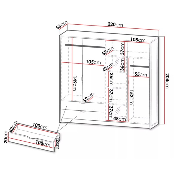 Шафа Garden 4D2S/220 для вашої спальні