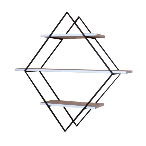 Настінна полиця-ромб Drom52 для вітальні в стилі лофт