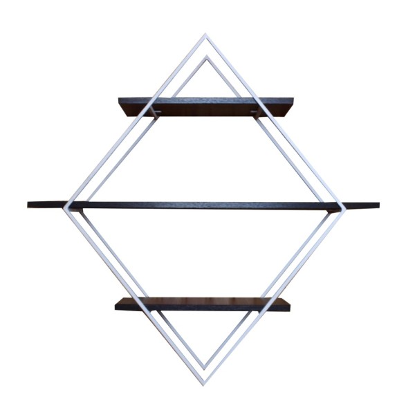 Настінна полиця-ромб Drom52 для вітальні в стилі лофт