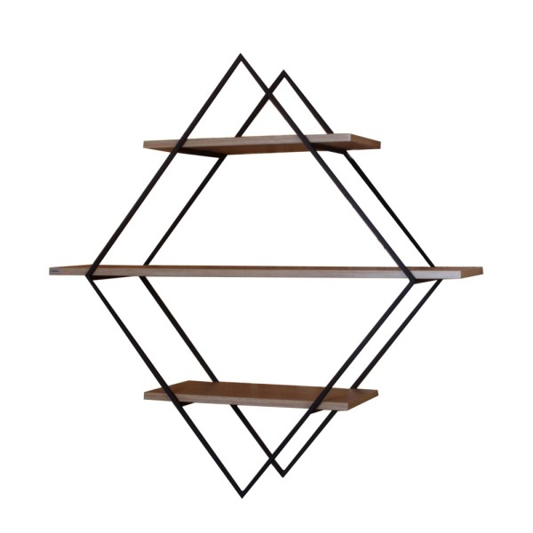 Настінна полиця-ромб Drom52 для вітальні в стилі лофт
