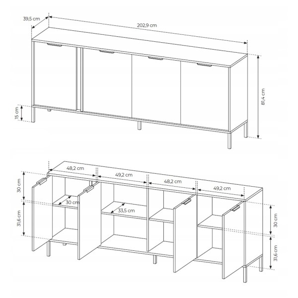 Комод Clars 4D/203 – стильний вибір для вашого інтер'єру