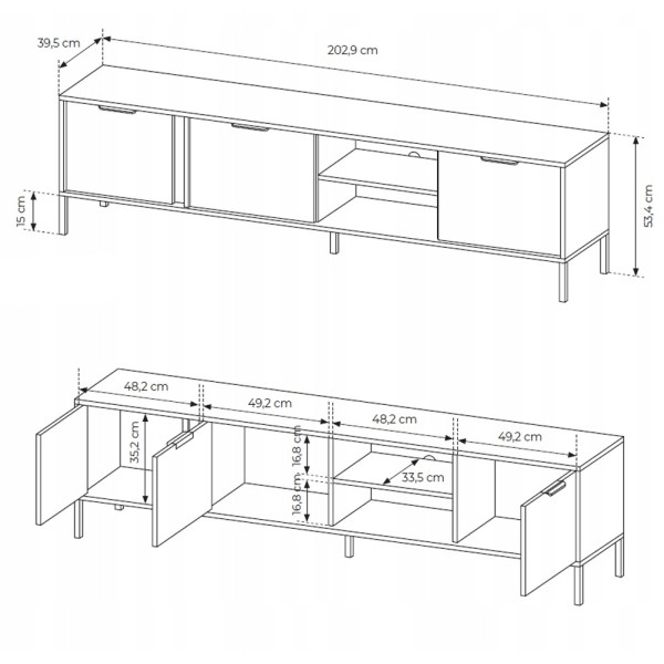 Тумба під телевізор Clars 3D/203