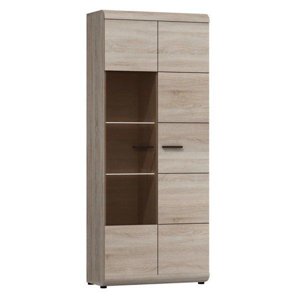 Вітрина висока Rink 2D1W/80 для вітальні в скандинавському стилі