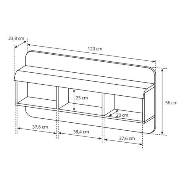 Полиця Link 120 — стильна і функціональна для вашої вітальні