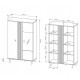 Вітрина низька Kadis 2D1W/90 для вашої вітальні