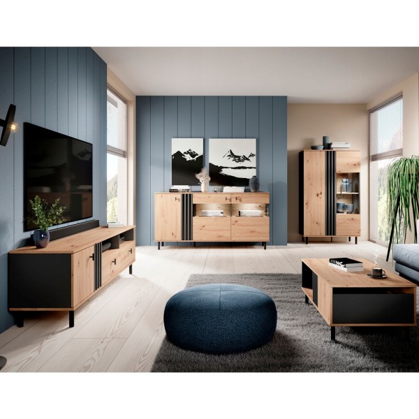 Вітрина низька Kadis 2D1W/90 для вашої вітальні