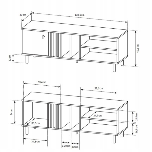 Тумба під телевізор Kadis 1D/138