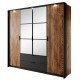 Шафа Hilton 4D2S/220 для спальні з дзеркалом та підсвічуванням