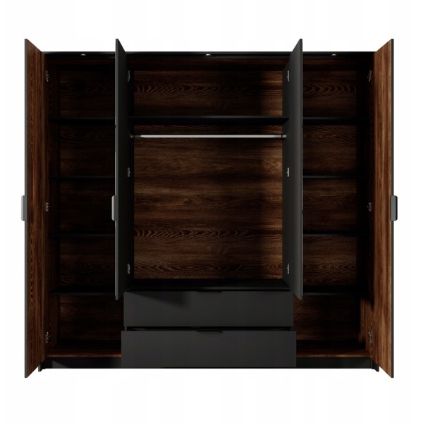 Шафа Hilton 4D2S/220 для спальні з дзеркалом та підсвічуванням