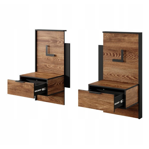 Тумба приліжкова Hilton 1S/49 з LED-підсвічуванням для спальні