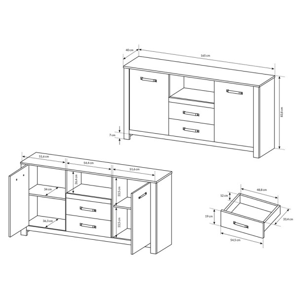 Комод Grand 2D2S/165 — Ідеальний вибір для вашої вітальні