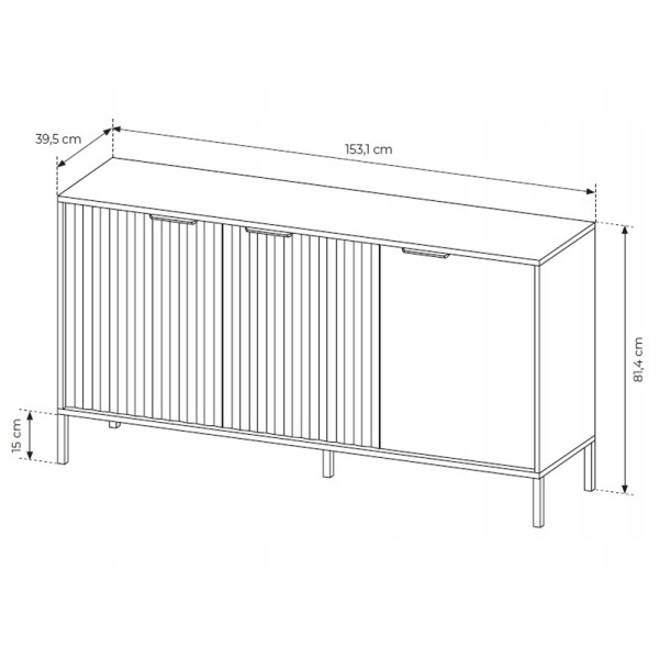 Комод Rock 3D/153 – стильна меблі для вашої оселі