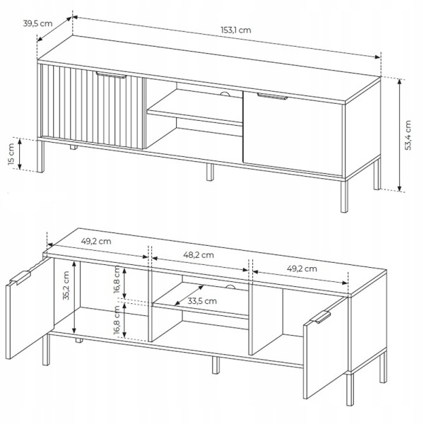 Тумба під телевізор Rock 2D/153