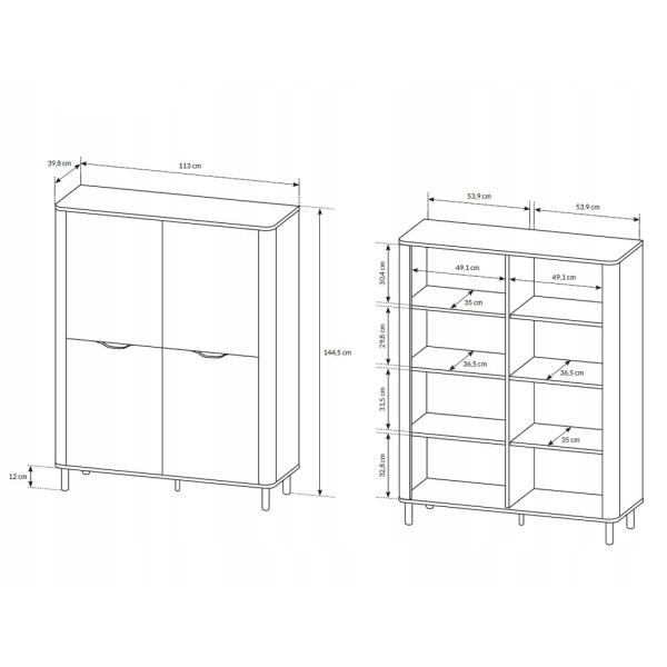 Комод Fanti 4D/113 – стильний і функціональний для вашої оселі