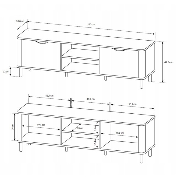 Тумба під телевізор Fanti 2D/163