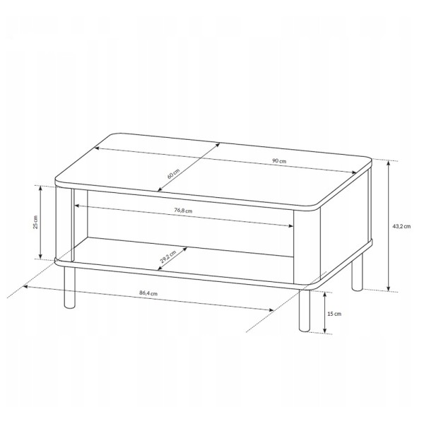 Журнальний стіл Fanti 90 для вашої вітальні