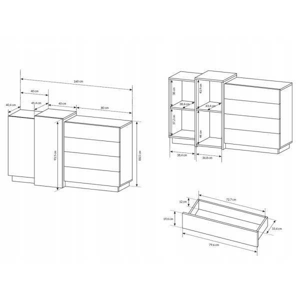 Комод Cube 2D4S/160 - сучасний стиль для вашого дому