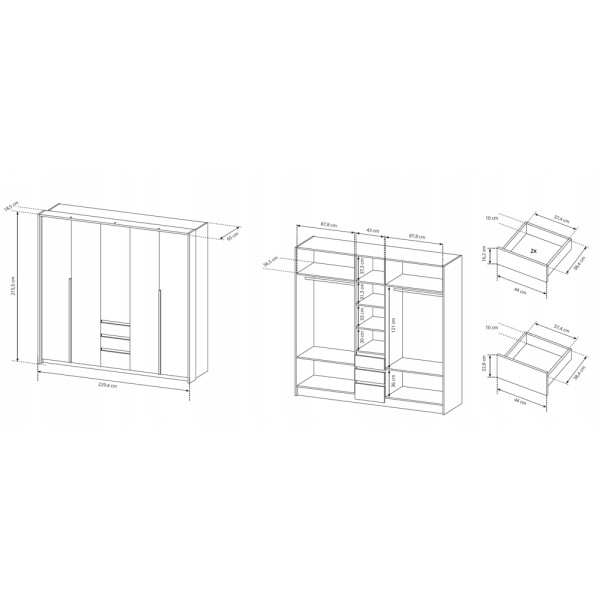 Шафа Helo 5D3S/230 – Сучасний стиль та зручність для вашої спальні