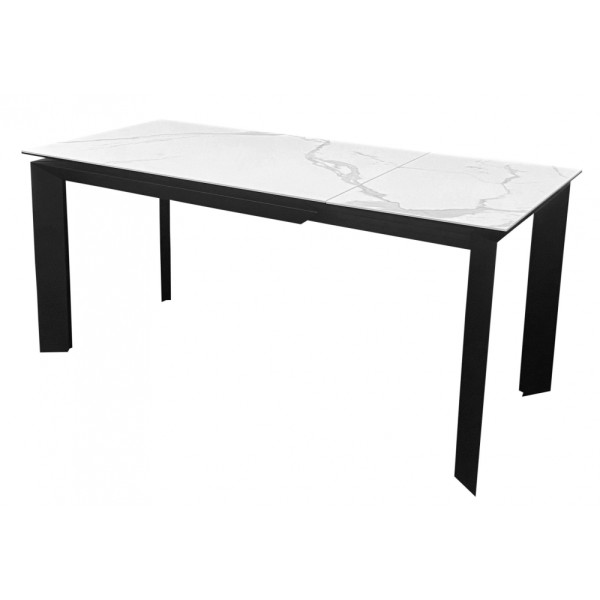Стіл Vermont Staturario black 120-170 см — Сучасний розкладний стіл для кухні
