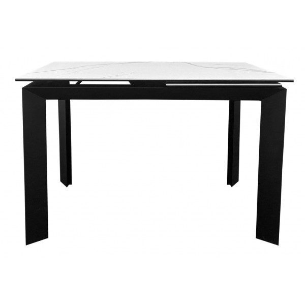 Стіл Vermont Staturario black 120-170 см — Сучасний розкладний стіл для кухні