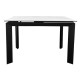 Стіл Vermont Staturario black 120-170 см — Сучасний розкладний стіл для кухні