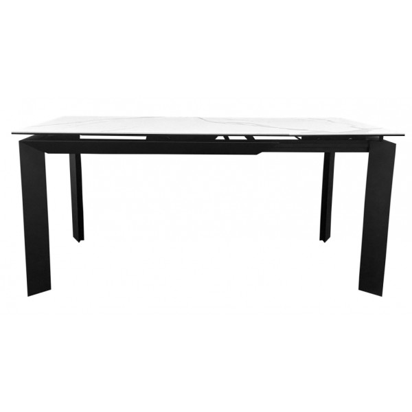 Стіл Vermont Staturario black 120-170 см — Сучасний розкладний стіл для кухні