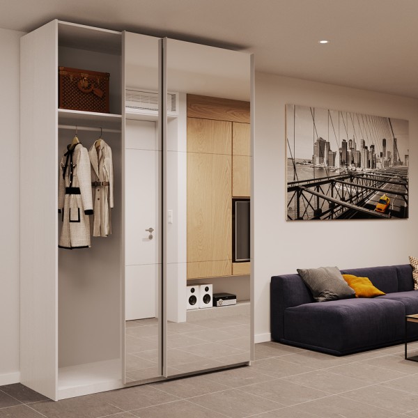 Шафа-купе G-Caiser 160 з двома дзеркалами