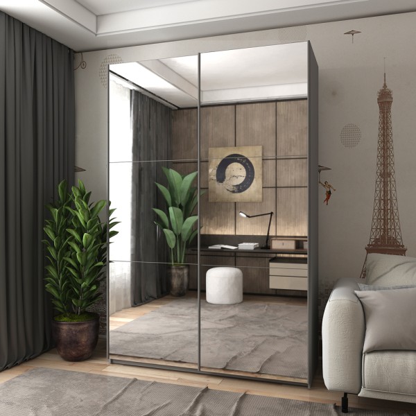 Шафа-купе G-Caiser 160 з двома дзеркалами