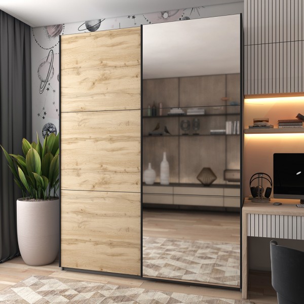 Шафа-купе G-Caiser 180 1 ДСП / 1 дзеркало для спальні