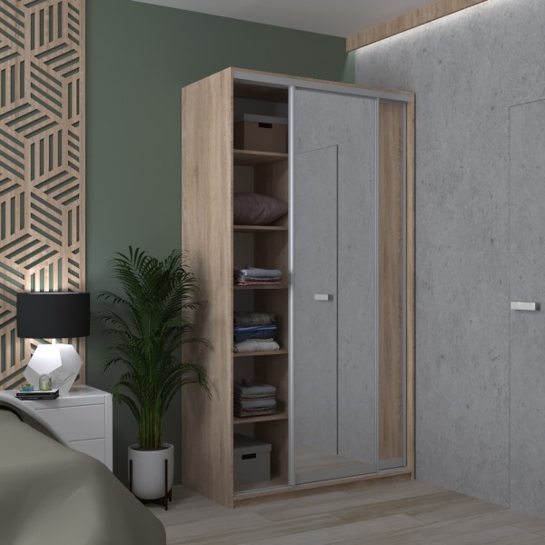 Шафа-купе Сіті Лайт 120 1 ДСП / 1 дзеркало