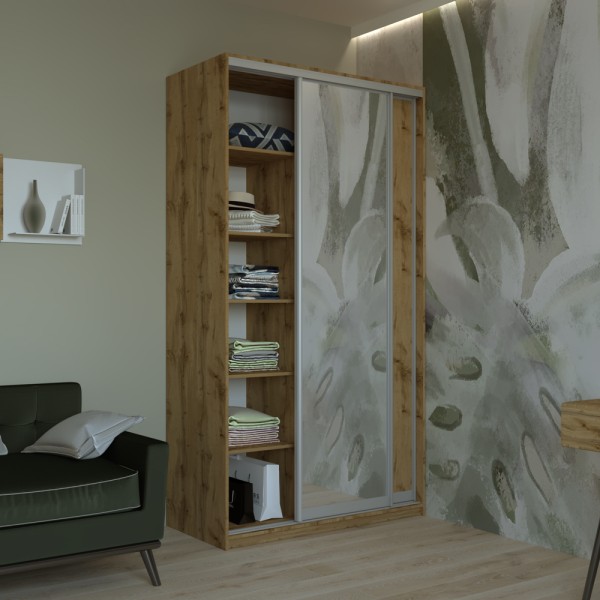 Шафа-купе Сіті Лайт 120 1 ДСП / 1 дзеркало