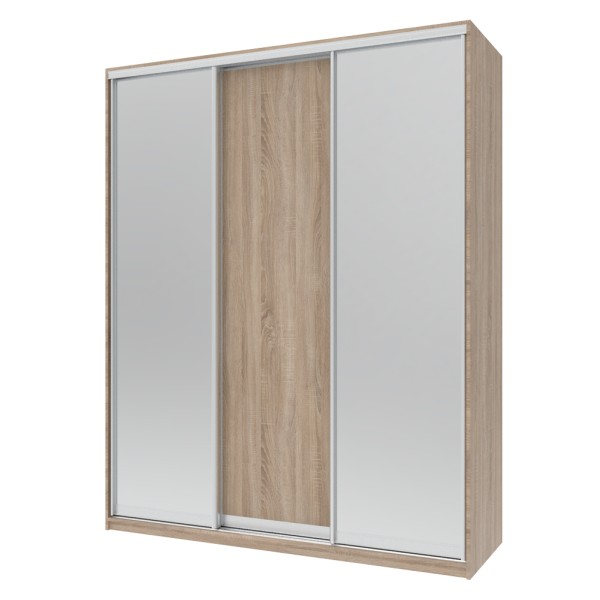 Шафа-купе Сіті Лайт 180 1 ДСП / 2 дзеркала для вашої спальні