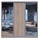 Шафа-купе Сіті Лайт 225 1 ДСП / 2 дзеркала