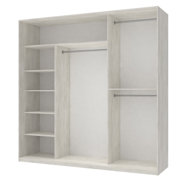 Шафа-купе Сіті Лайт 225 1 ДСП / 2 дзеркала