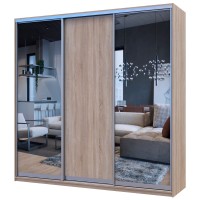 Шафа-купе Сіті Лайт 225 1 ДСП / 2 дзеркала