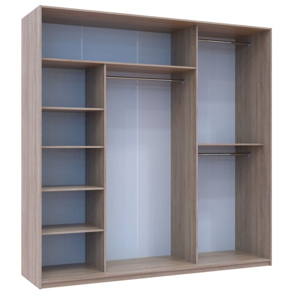 Шафа-купе Сіті Лайт 225 2 ДСП / 1 дзеркало