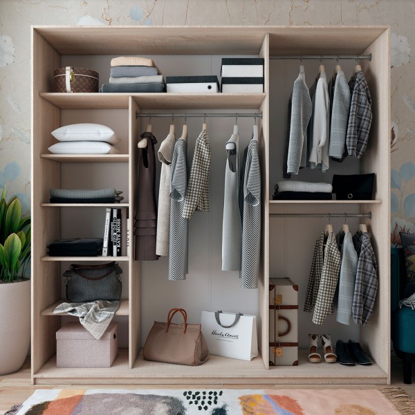 Шафа-купе Сіті Лайт 225 2 ДСП / 1 дзеркало