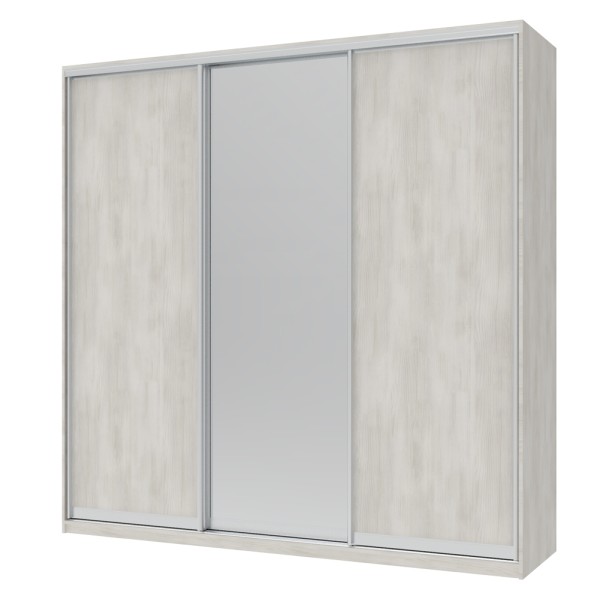 Шафа-купе Сіті Лайт 225 2 ДСП / 1 дзеркало