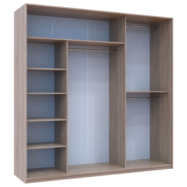 Шафа-купе Сіті Лайт 225 з 3 дзеркалами - для вашої спальні