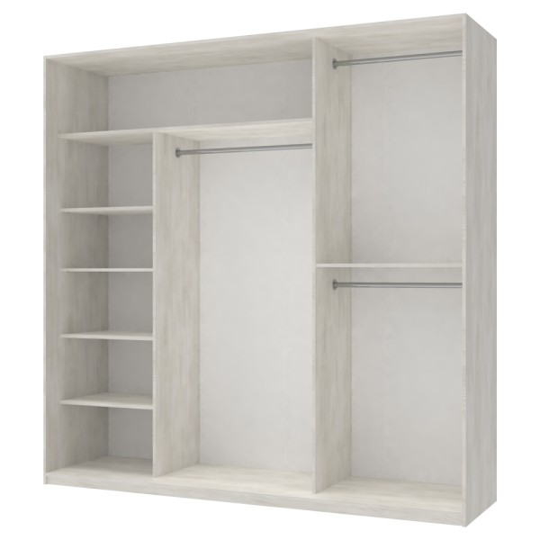 Шафа-купе Сіті Лайт 225 з 3 дзеркалами - для вашої спальні