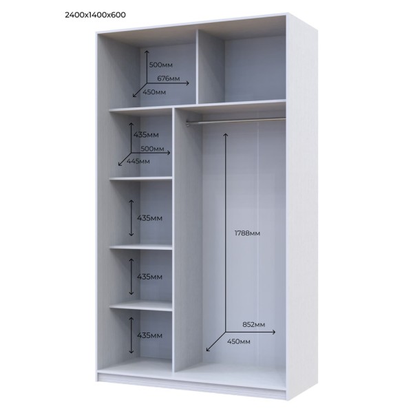 Шафа-купе Сіті 24 з двома дзеркалами — оптимальний вибір для вашої спальні