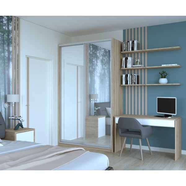 Шафа-купе Сіті 24 з двома дзеркалами — оптимальний вибір для вашої спальні