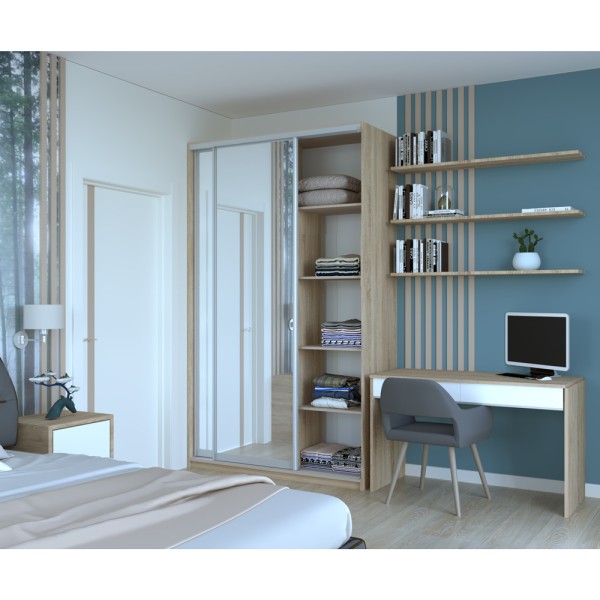 Шафа-купе Сіті 24 з двома дзеркалами — оптимальний вибір для вашої спальні