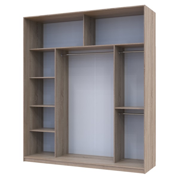 Шафа-купе Сіті 24 1 ДСП / 2 дзеркала для спальні