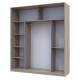Шафа-купе Сіті 24 1 ДСП / 2 дзеркала для спальні