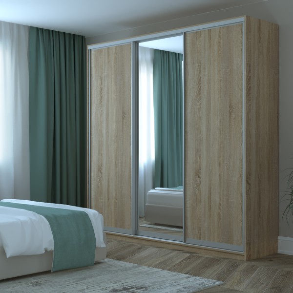 Шафа-купе Сіті 24 2 ДСП / 1 дзеркало