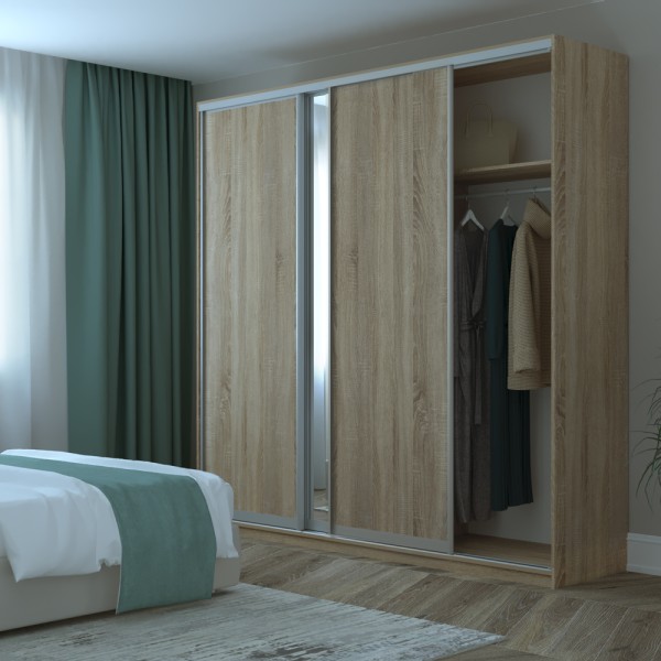 Шафа-купе Сіті 24 2 ДСП / 1 дзеркало