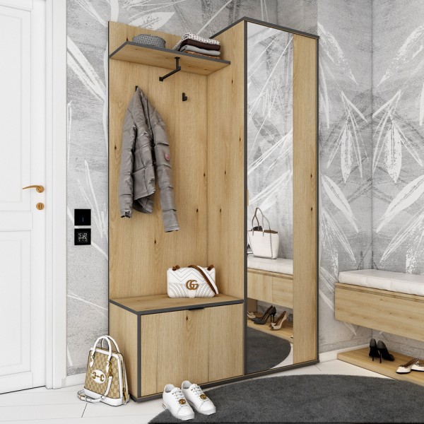 Передпокій Дора з дзеркалом — для сучасного інтер'єру